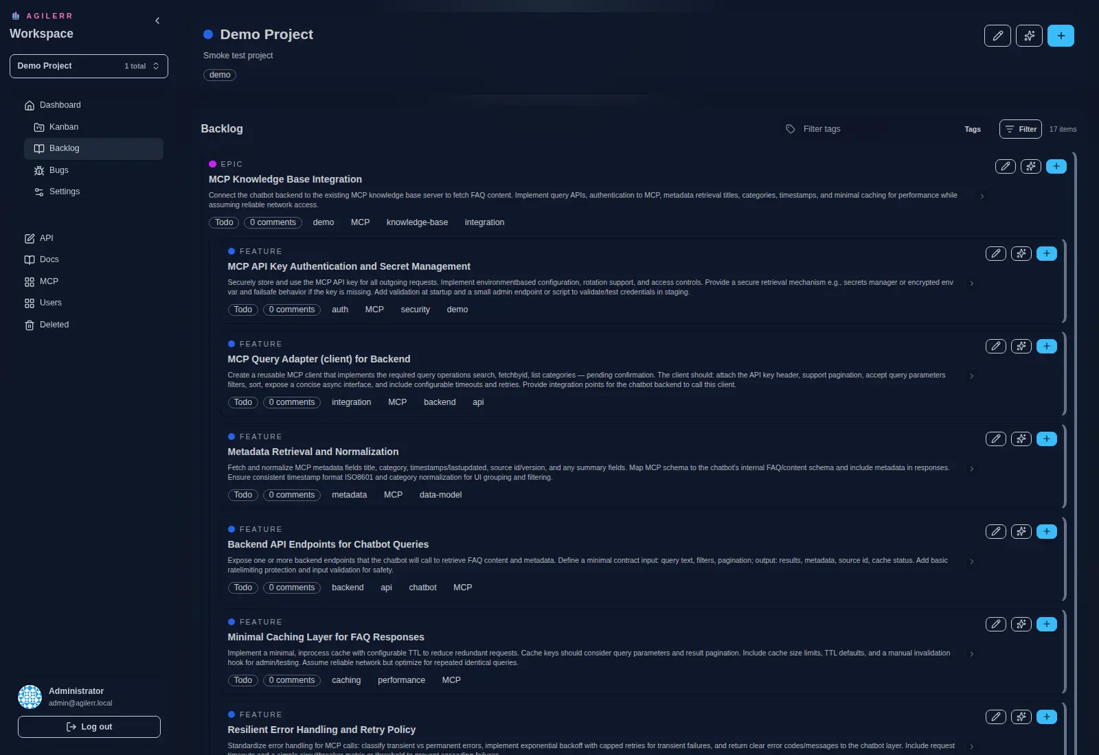 How do backlog filters work?